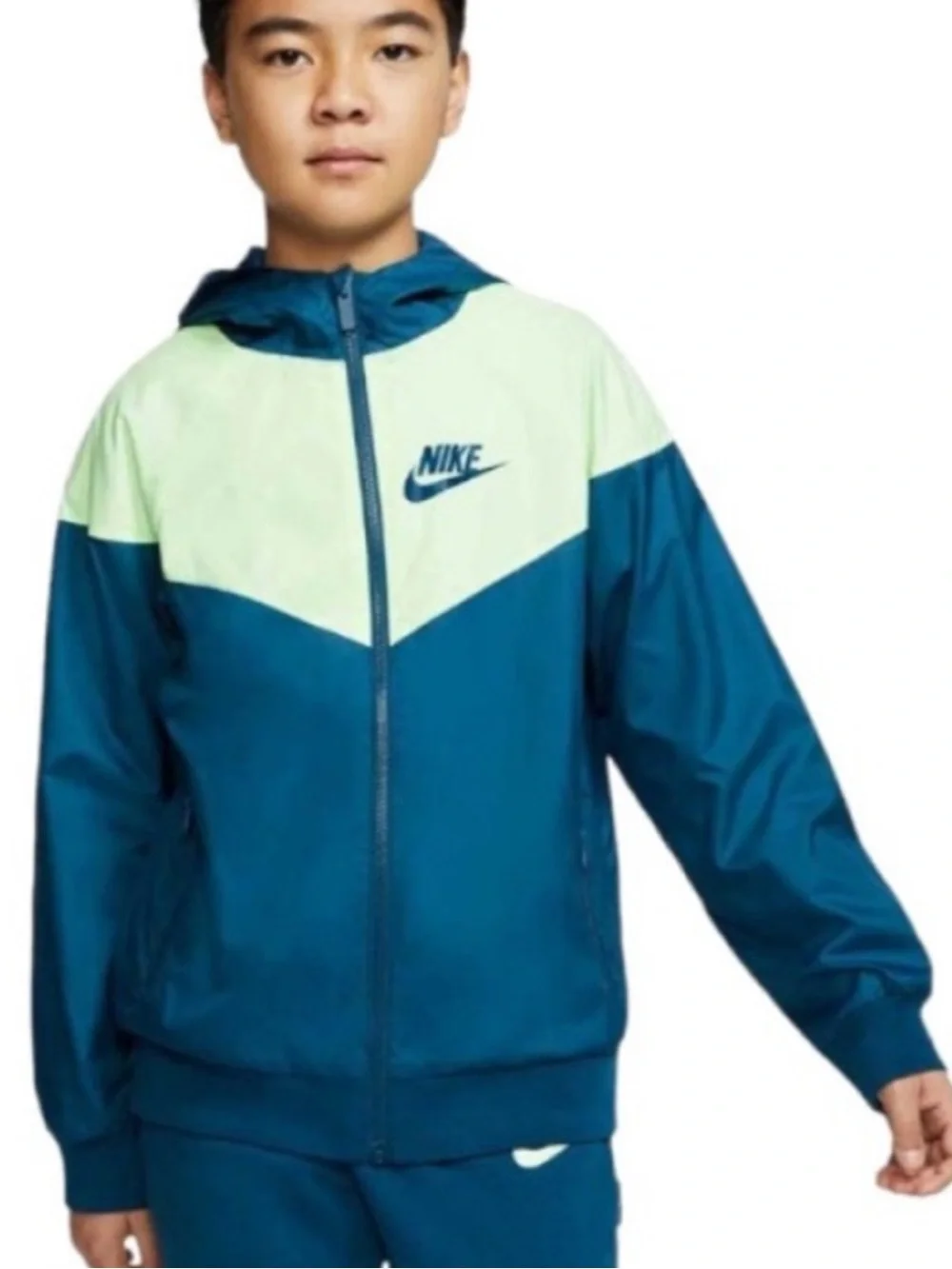 Nike Blue Mesh Athletic Jersey with White Logo Trim
